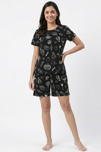 Zivame Knit Cotton Short Set - Tap Shoe — thumbnail 1